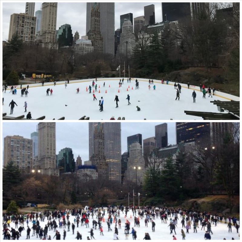 Khu trượt băng Wollman Rink tại Central Park, trung tâm của thành phố New York. Sau những tranh cãi về xây dựng nhưng Wollman Rink vẫn luôn là điểm đến thu hút của Công viên Trung Tâm (Central Park) – Manhattan, với hơn 5 triệu du khách hàng năm. Đồ họa: Đức Mạnh