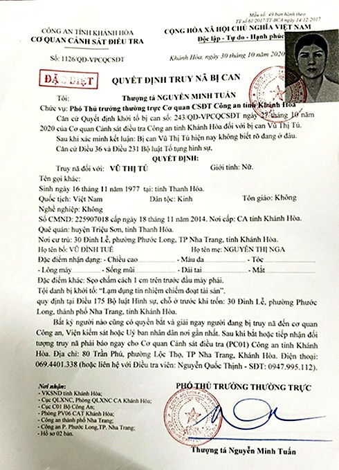 Truy nã đối tượng chiếm đoạt gần 6 tỷ đồng rồi bỏ trốn - Ảnh 1. Truy nã đối tượng chiếm đoạt gần 6 tỷ đồng rồi bỏ trốn - Ảnh 1.