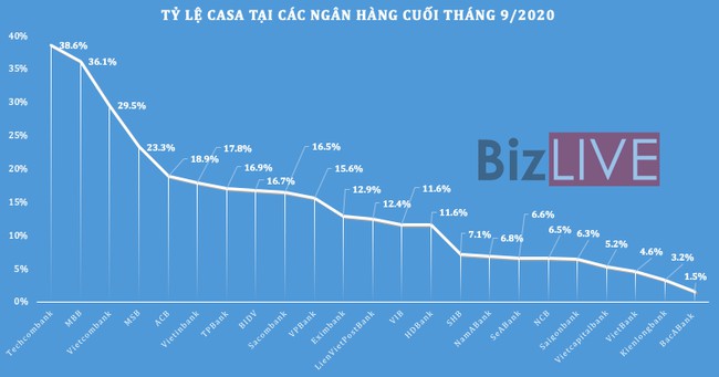 Tỷ lệ vốn rẻ CASA giảm tại nhiều nhà băng - Ảnh 1. Tỷ lệ vốn rẻ CASA giảm tại nhiều nhà băng - Ảnh 1.
