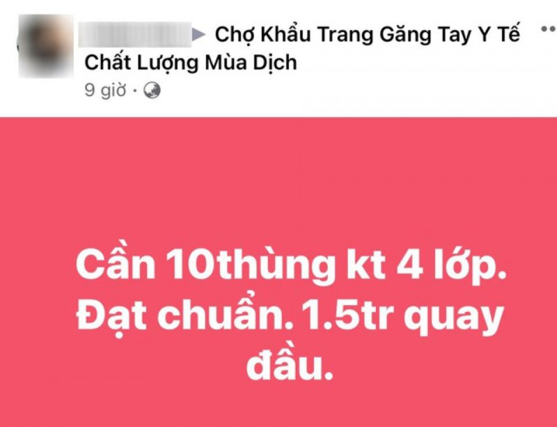 ''Chợ mạng'' lại nhộn nhịp bán khẩu trang khi có ca nhiễm Covid-19 mới