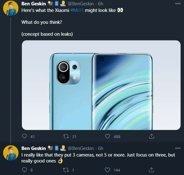 Xiaomi Mi 11 lộ thiết kế, mặt trước ấn tượng, mặt sau thất vọng - Ảnh 1.