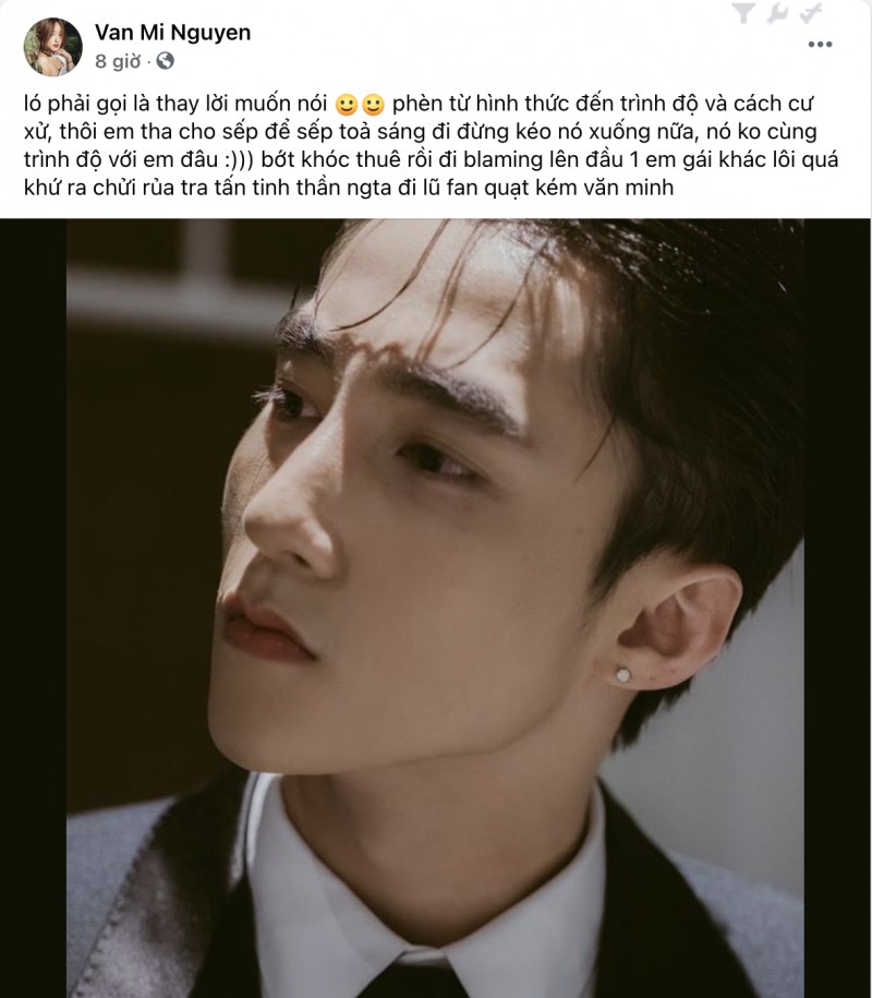 Mi Vân đăng status cực gắt ám chỉ ai đó “phèn”: Tha cho Sơn Tùng đi, không cùng trình độ với nhau đâu! - Ảnh 1. Mi Vân đăng status cực gắt ám chỉ ai đó “phèn”: Tha cho Sơn Tùng đi, không cùng trình độ với nhau đâu! - Ảnh 1.