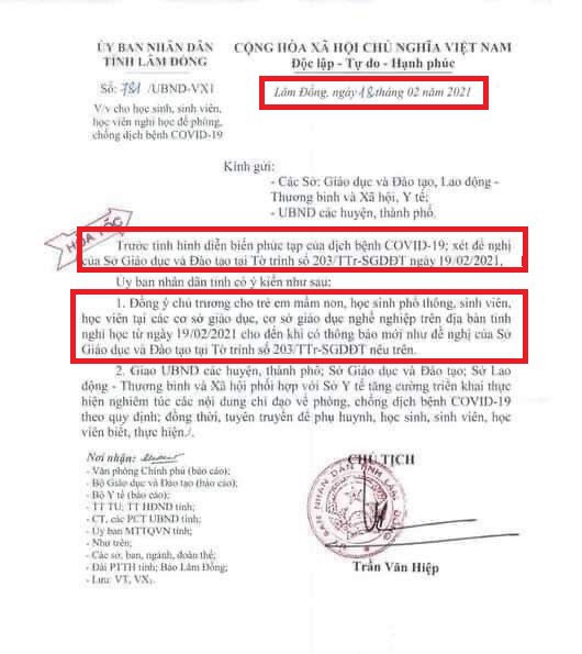 Lại phát hiện học sinh lớp 9 chỉnh sửa văn bản cho nghỉ học của UBND tỉnh sau Tết - Ảnh 1. Lại phát hiện học sinh lớp 9 chỉnh sửa văn bản cho nghỉ học của UBND tỉnh sau Tết - Ảnh 1.